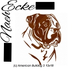 Stickdatei American Bulldog Nr. 3 13x18