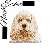 embroidery american Cocker Spaniel 2 5x7 PHOTOstitch