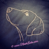 Stickdatei Weimaraner Nr. 10 20x30 / 20x28