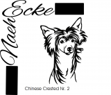 Embroidery Chinese Crested 2 4x4