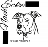 Stickdatei Dogo Argentino Nr. 1 10x10 