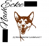 Stickdatei Norwegischer Lundehund Nr. 1 10x10 