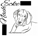 Stickdatei Weimaraner Nr. 3 13x18