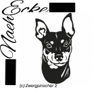 Stickdatei Zwergpinscher Nr. 2 5x7" 