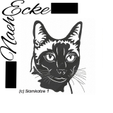 Stickdatei Siamkatze 1 13x18