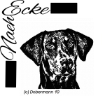 Embroidery Dobermann Nr. 10 Scrib-Art 5x7