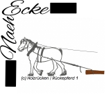 Embroidery Working Horse / Draft Horse / Logging Horse 7.87 x 11.81