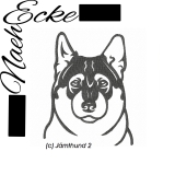 Embroidery Swedish Elkhound 2 4x4