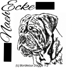 Stickdatei Bordeaux Dogge 1-2 13x18