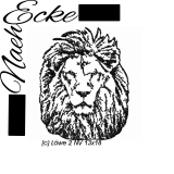 Embroidery Lion 2 5x7