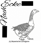 Embroidery Bavarian goose 5x7