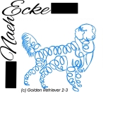 Stickdatei Golden Retriever Nr. 2-3 10x10