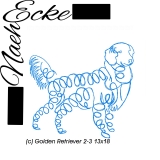 Embroidery Golden Retriever 2-3 5x7