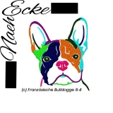 Stickdatei Französische Bulldogge Nr. 8-4 10x10