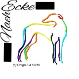 Stickdatei Galgo Nr. 3-4 13x18