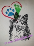 Stickdatei Sheltie 4 Scrib-Art 13x18