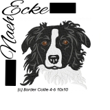 Stickdatei Border Collie Nr. 4-6 10x10