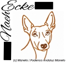 Stickdatei Maneto / Podenco Andaluz Maneto 10x10