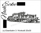 Stickdatei Eisenbahn 3 Krokodil 20x28