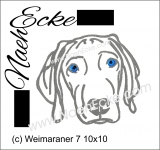 Stickdatei Weimaraner 7 10x10