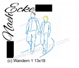 Stickdatei Wandern 1 13x18