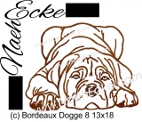 Embroidery Bordeaux Dogge 8 5x7