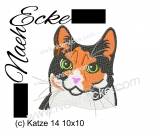 Stickdatei Katze 14 10x10