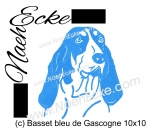 embroidery Basset bleu de Gascogne 4x4