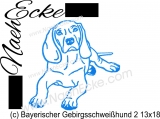 Stickdatei Bayerischer Gebirgsschweißhund 2 13x18