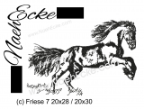 Embroidery Frisian Horse 7 11.97 x 7.87