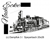 Stickdatei Eisenbahn Schlepptenderlok Speyerbach 20x28