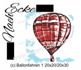 Stickdatei Ballonfahren 1 20x20 / 20x30