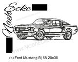 embroidery Mustang Bj 68 11.87 x 7.87