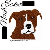 Stickdatei American Staffordshire Terrier 1-1 13x18