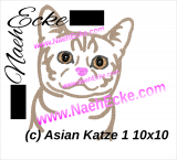 Stickdatei Asian Katze 1 / Malayan 10x10