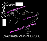 Stickdatei Australian Shepherd 13 20x30 / 20x28