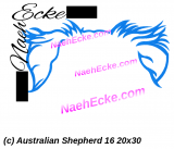 Stickdatei Australian Shepherd 16 20x30 / 18x30 / 20x36