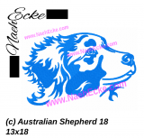 Stickdatei Australian Shepherd 18 13x18 / 14x20