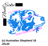 Stickdatei Australian Shepherd 18 20x30