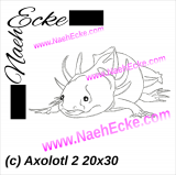 Stickdatei Axolotl 2 20x30 / 20x36