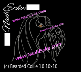 Stickdatei Bearded Collie 10 10x10