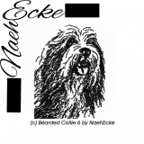 Stickdatei Bearded Collie 6 13x18