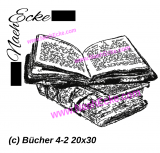 Stickdatei Bücher 4-2 20x30 / 20x28