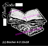 Stickdatei Bücher 4-3 13x18 / 14x20