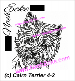 Stickdatei Cairn Terrier Nr 4-2 ScribArt 13x18