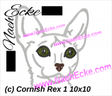 Stickdatei Cornish Rex 1 10x10