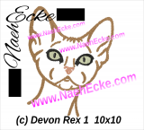 Stickdatei Devon Rex 1 10x10