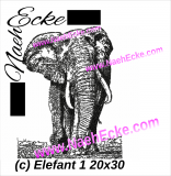 Stickdatei Elefant Nr.1 ScribArt 20x20 / 20x30