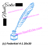 Stickdatei Federkiel 4-1 20x30 / 20x28 / 18x30 / 14x20 / 20x20