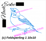 Stickdatei Feldsperling 1 (Feldspatz / Spatz) 10x10